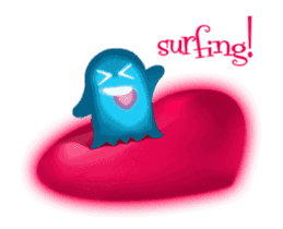 Cute Heart-Glowing Ghost (animated) sticker #12489358