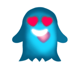 Cute Heart-Glowing Ghost (animated) sticker #12489366