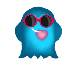 Cute Heart-Glowing Ghost (animated) sticker #12489367