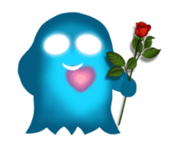 Cute Heart-Glowing Ghost (animated) sticker #12489369
