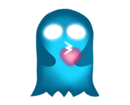 Cute Heart-Glowing Ghost (animated) sticker #12489372