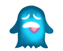 Cute Heart-Glowing Ghost (animated) sticker #12489373