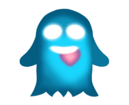 Cute Heart-Glowing Ghost (animated) sticker #12489376