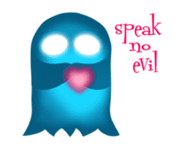 Cute Heart-Glowing Ghost (animated) sticker #12489378