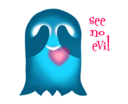 Cute Heart-Glowing Ghost (animated) sticker #12489379