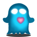 Cute Heart-Glowing Ghost (animated)