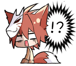 Fox boy sticker #12491636