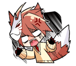 Fox boy sticker #12491639