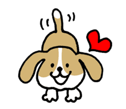 Cute Beagle dog Sticker-2 sticker #12492289