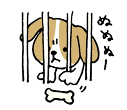 Cute Beagle dog Sticker-2 sticker #12492301