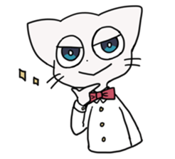 cat of blue eyes! sticker #12492965