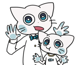 cat of blue eyes! sticker #12492975