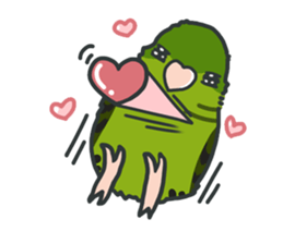Lineolated parakeet and friends 2 sticker #12495072