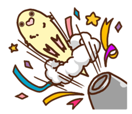 Lineolated parakeet and friends 2 sticker #12495077