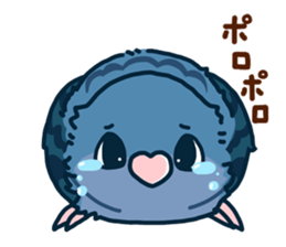 Lineolated parakeet and friends 2 sticker #12495082