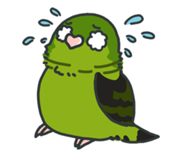 Lineolated parakeet and friends 2 sticker #12495083
