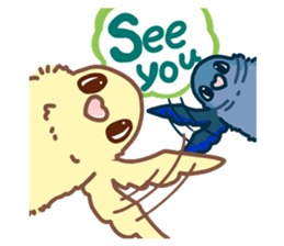 Lineolated parakeet and friends 2 sticker #12495093