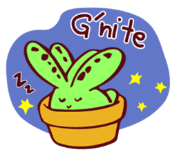 Succulents and cactus world sticker #12495417
