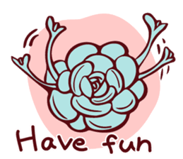 Succulents and cactus world sticker #12495423