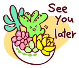 Succulents and cactus world sticker #12495424