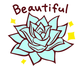 Succulents and cactus world sticker #12495433