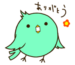 the round cute bird sticker #12496704