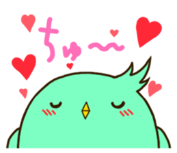 the round cute bird sticker #12496708