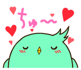 the round cute bird sticker #12496708