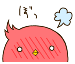 the round cute bird sticker #12496710