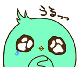 the round cute bird sticker #12496714