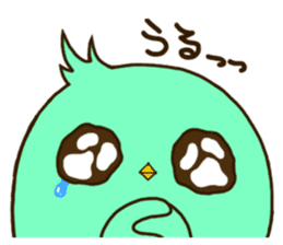 the round cute bird sticker #12496714