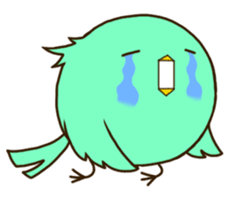 the round cute bird sticker #12496716