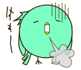 the round cute bird sticker #12496720