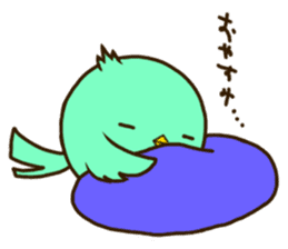 the round cute bird sticker #12496726