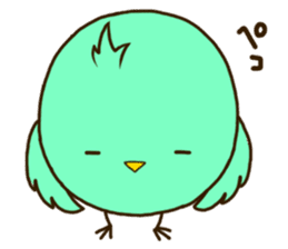the round cute bird sticker #12496729