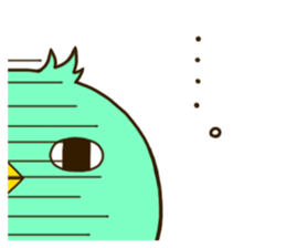 the round cute bird sticker #12496733