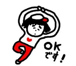 She belong to the softball club. sticker #12497063