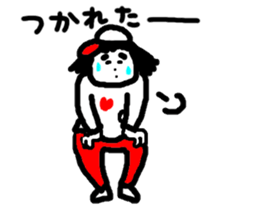 She belong to the softball club. sticker #12497067