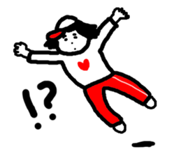 She belong to the softball club. sticker #12497072