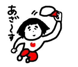 She belong to the softball club. sticker #12497073