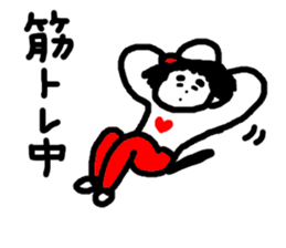 She belong to the softball club. sticker #12497080