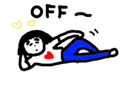 She belong to the softball club. sticker #12497084