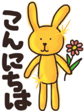 Golden rabbit Sticker sticker #12497847