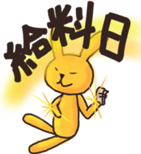 Golden rabbit Sticker sticker #12497852