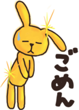 Golden rabbit Sticker sticker #12497861