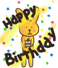 Golden rabbit Sticker sticker #12497866