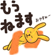 Golden rabbit Sticker sticker #12497884