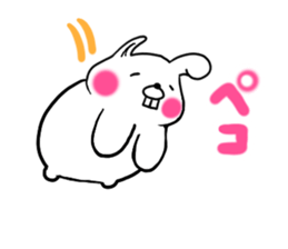 Chillin rabbit English version sticker #12500992