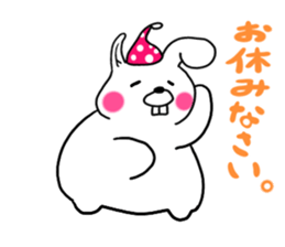 Chillin rabbit English version sticker #12501013