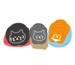 Daily life of 3 cats. sticker #12502955